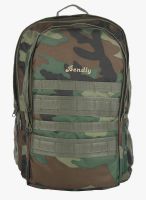 Bendly Green/Brown Polyester Rucksack