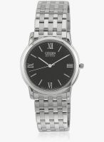 CITIZEN Ar0015-68E Silver/Black Analog Watch