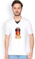 Campus Sutra Solid Men's V-neck White T-Shirt Campus Sutra Solid Men's V-neck White T-Shirt