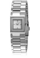 Casio Enticer Lady's Ltp-1317D-7Cdf-A668 Silver/White Analog Watch