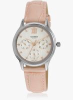 Casio Enticer Lady's Ltp-E306l-4Avdf (A1000) Light Pink/White Analog Watch