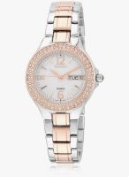 Casio Sheen She-4800Sg-7Audr (Sx100) Silver-Pink Gold/White Analog Watch