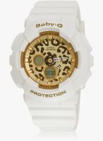 Casio Baby-G Ba-120Lp-7A2dr (Bx041) White/Gold Analog & Digital Watch