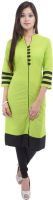Crazora Casual Printed Women's Kurti(Green)