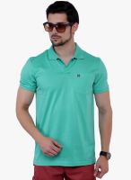 Crimsoune Club Green Solid Polo T-Shirts