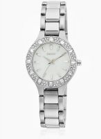DKNY Ny8485-C Silver/White Analog Watch