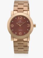 Daniel Klein DK10267-6 Golden/Red Analog Watch