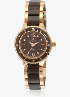 Daniel Klein Dk10350-5 Two Tone/Brown Analog Watch