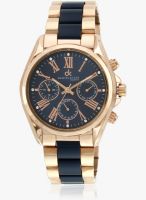 Daniel Klein Dk10395-4 Two Tone/Blue Analog Watch