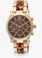 Daniel Klein Dk10431-4 Two Tone/Brown Analog Watch