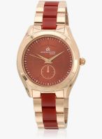 Daniel Klein Dk10496-4 Two Tone/Red Analog Watch