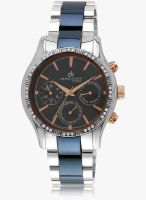 Daniel Klein Dk10558-4 Two Tone/Blue Analog Watch