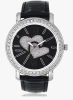 Exotica Fashion Black Leather Analog Watch