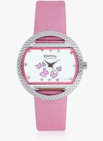 Exotica Fashion Pink Leather Analog Watch