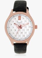 Exotica Fashion White Leather Analog Watch