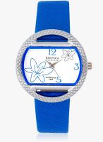 Exotica Fashion White Leather Analog Watch