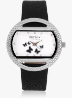 Exotica Fashion White Leather Analog Watch