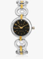 FOSTELO Black Stainless Steel Analog Watch