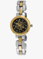 FOSTELO Black Stainless Steel Analog Watch