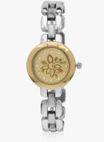 FOSTELO Golden Stainless Steel Analog Watch