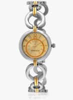 FOSTELO Golden Stainless Steel Analog Watch