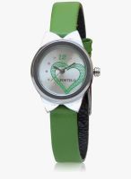 FOSTELO Green/White Metal Analog Watch