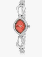 FOSTELO Orange Stainless Steel Analog Watch