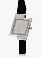 FOSTELO Silver Leather Analog Watch