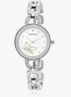 FOSTELO White Stainless Steel Analog Watch