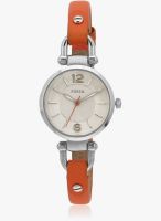 Fossil Es3742-C Orange/Silver Analog Watch