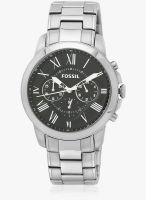 Fossil FS4907 Silver/Black Chronograph Watch