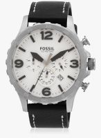 Fossil Jr1485-C Black/White Chronograph Watch