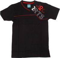 Getzen Solid Men's V-neck Black T-Shirt