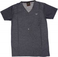 Getzen Solid Men's V-neck Dark Blue T-Shirt