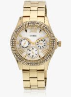 Guess Guess Ladies Sport Golden/White Analog Watch