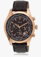 Guess Guess Mens Dress Brown/Brown Chronograph Watch