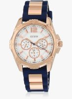 Guess W0325l8 Blue/White Analog Watch