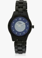 ILINA A3bpmop3blu Black/Blue Analog Watch