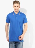 Jack & Jones Blue Solid Polo T-Shirt