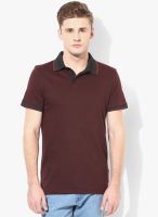 Jack & Jones Wine Solid Polo T-Shirts