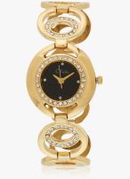 Olvin 16125-Ym03 Golden/Black Analog Watch