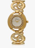 Olvin 16125-Ym05 Golden/Silver Analog Watch