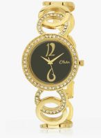 Olvin 16129-Ym03 Golden/Black Analog Watch