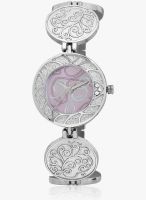 Olvin 16132-Sm04 Silver/Purple Analog Watch