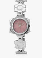 Olvin 16136-Sm02 Silver/Pink Analog Watch