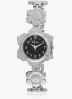 Olvin 16136-Sm03 Silver/Black Analog Watch