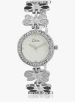 Olvin 16137-Sm01 Silver/Off White Analog Watch