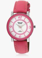 Omax Ts-311 Pink/White Analog Watch