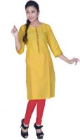 Prapti Casual Printed Women's Kurti(Yellow)