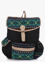 Shaun Design Black Jacquard Backpack With Laptop Protection